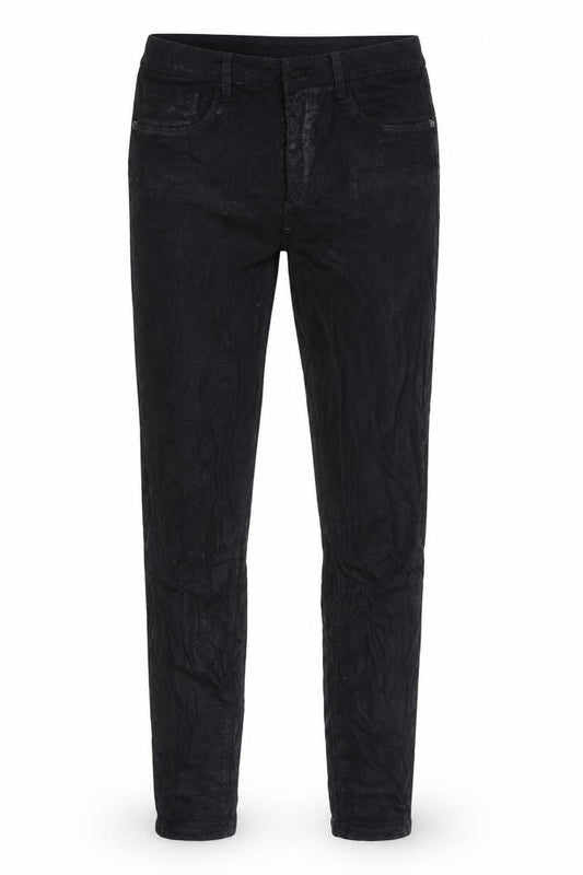 Denim & Co. Womens Black Cotton Blend Tapered Jeans Size 10 L28.5 in Regular Zip