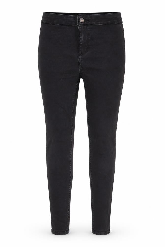 New Look Womens Black Cotton Blend Skinny Jeans Size 8 L26 in Regular Zip