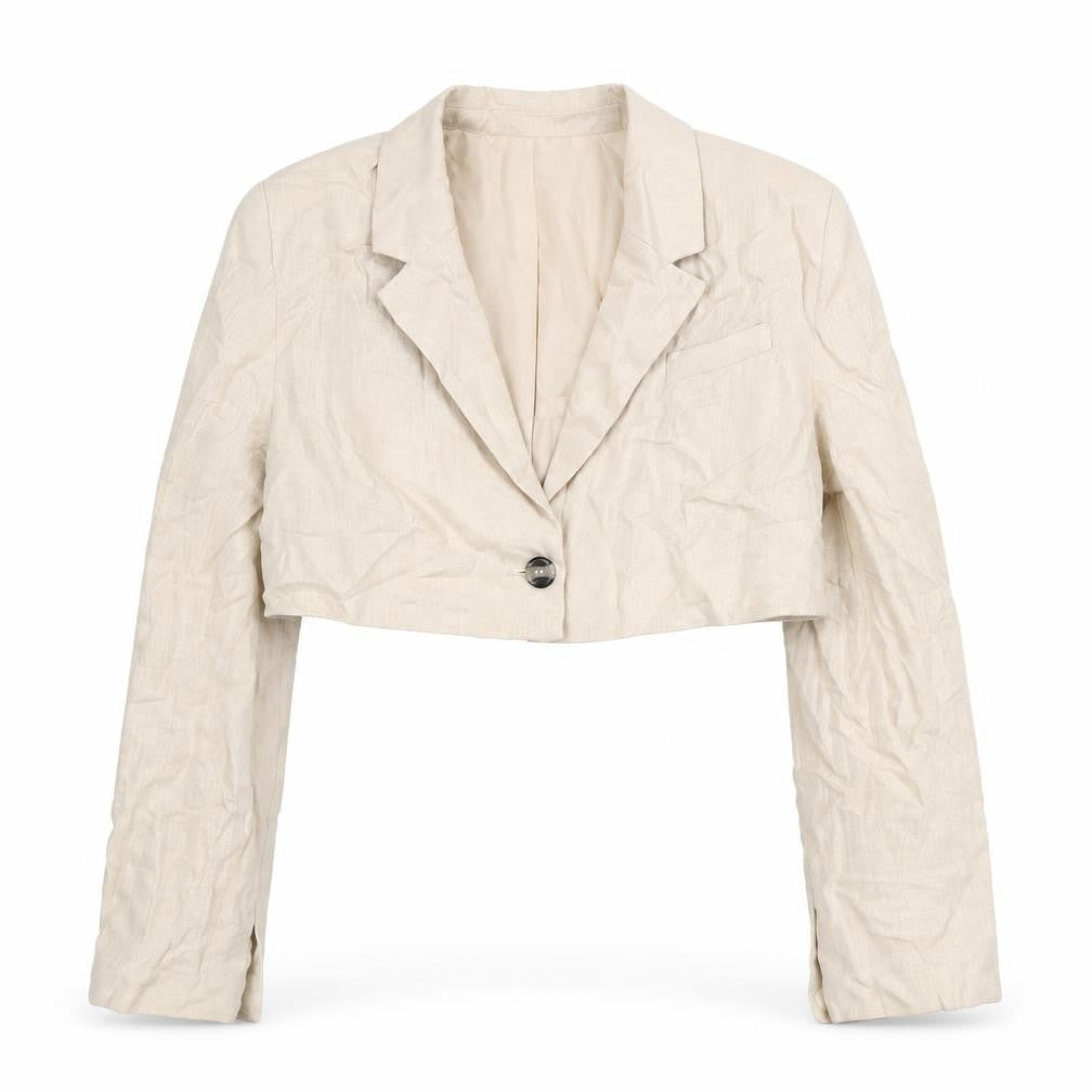 H&M Womens Beige Jacket Blazer Size XS Button