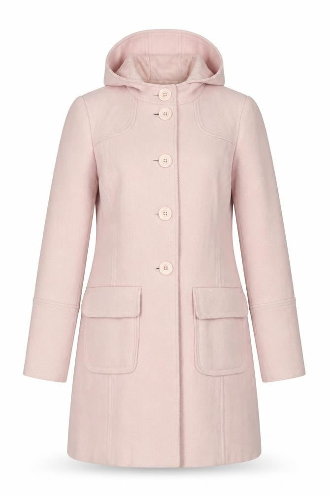 Debenhams Womens Pink Pea Coat Coat Size 12 Button