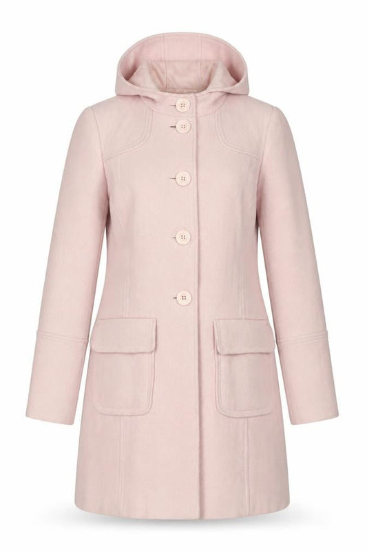 Debenhams Womens Pink Pea Coat Coat Size 12 Button
