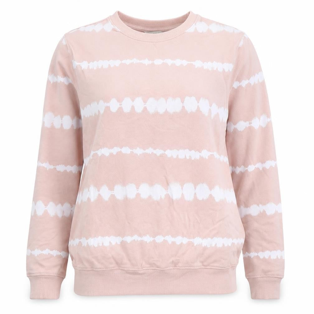 Marks & Spencer Womens Pink Geometric Cotton Pullover Sweatshirt Size XS Pullover