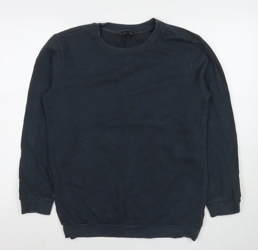 New Look Womens Blue Cotton Pullover Sweatshirt Size 8 Pullover