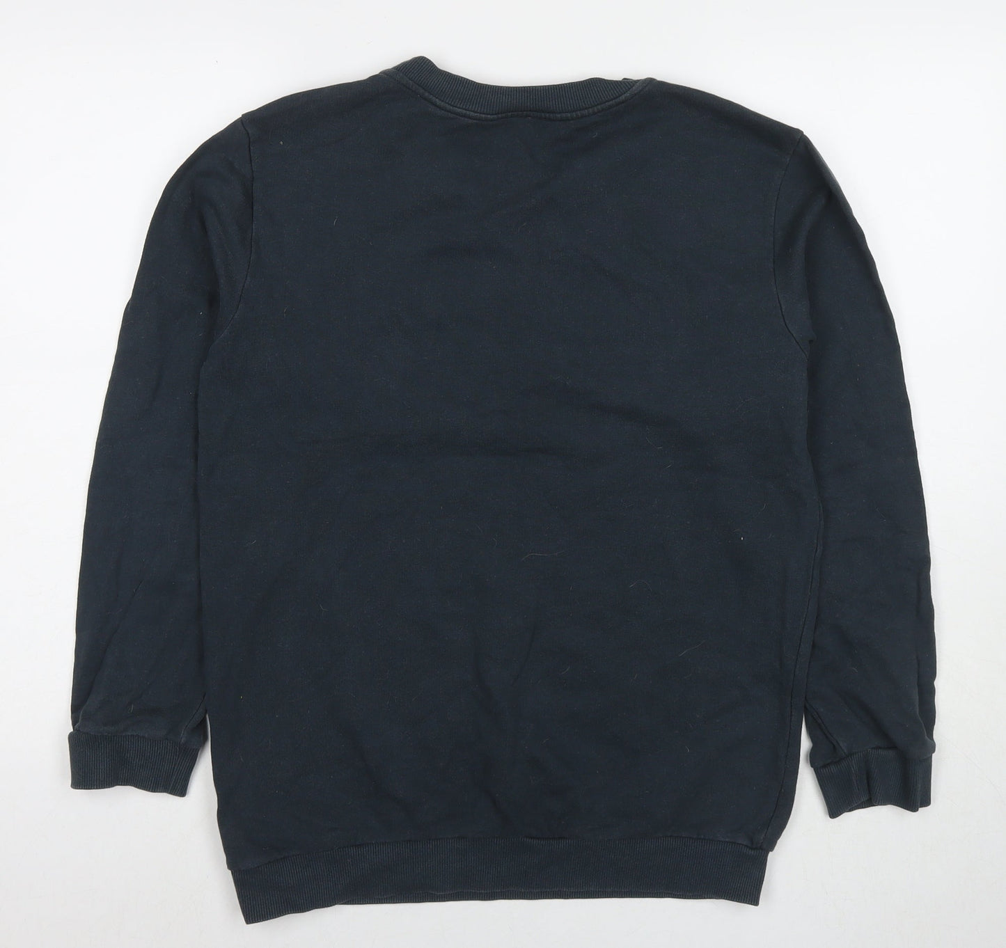 New Look Womens Blue Cotton Pullover Sweatshirt Size 8 Pullover