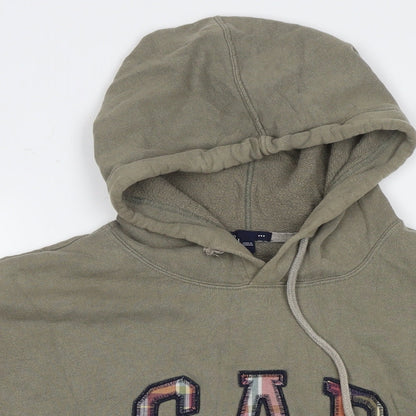 Gap Womens Green Cotton Pullover Sweatshirt Size L Pullover - Logo