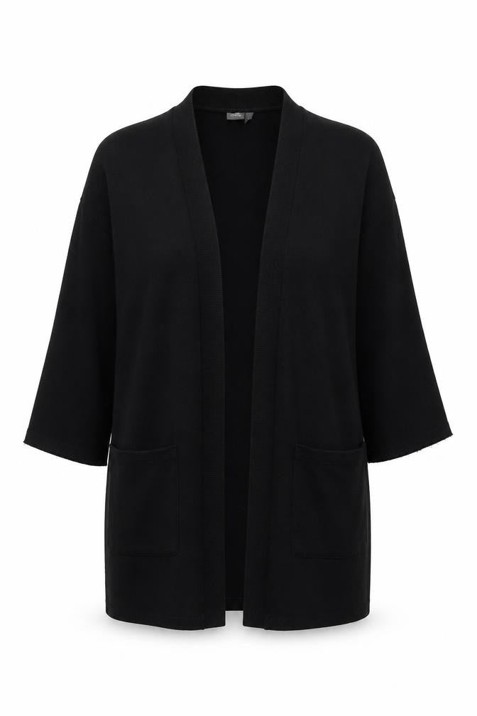 ASOS Womens Black V-Neck Cotton Cape Jumper Size S