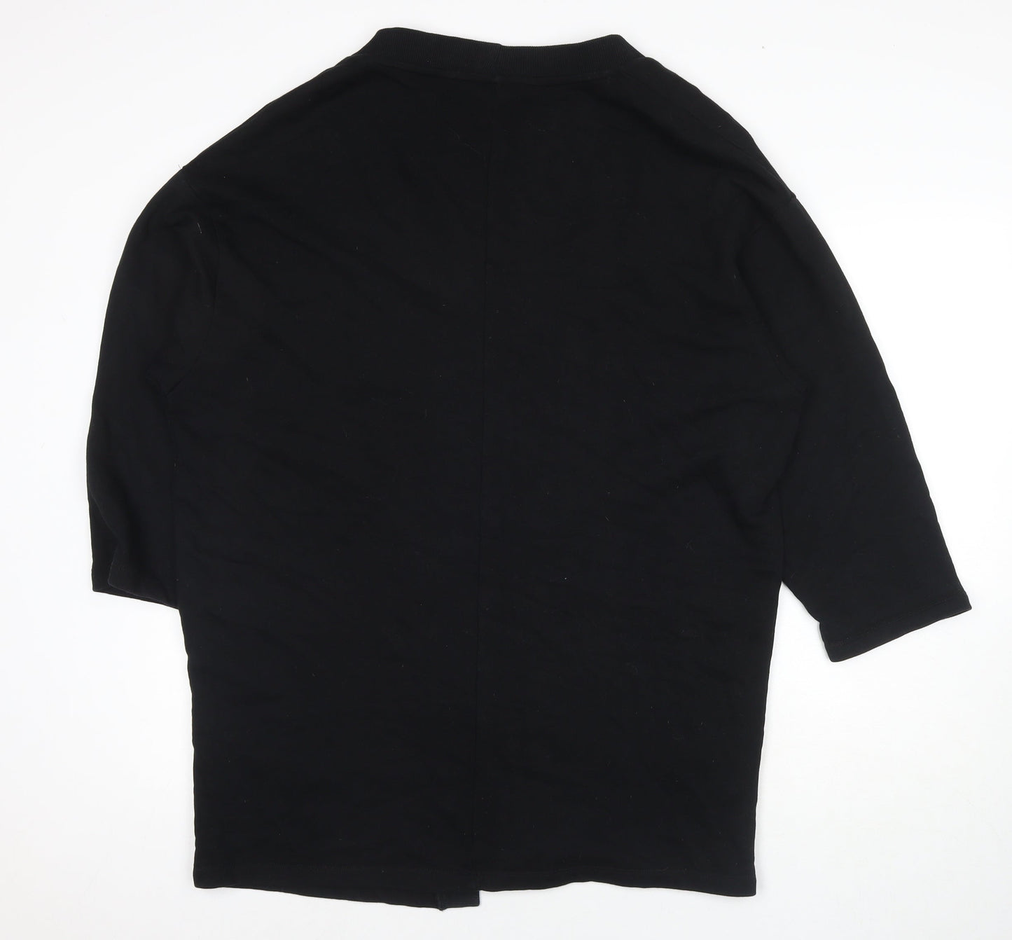 ASOS Womens Black V-Neck Cotton Cape Jumper Size S