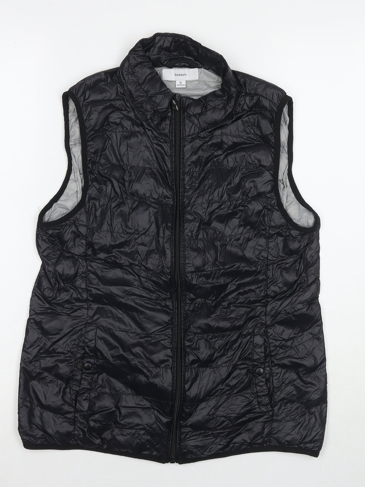 Bossini Womens Black Gilet Waistcoat Size XL Zip