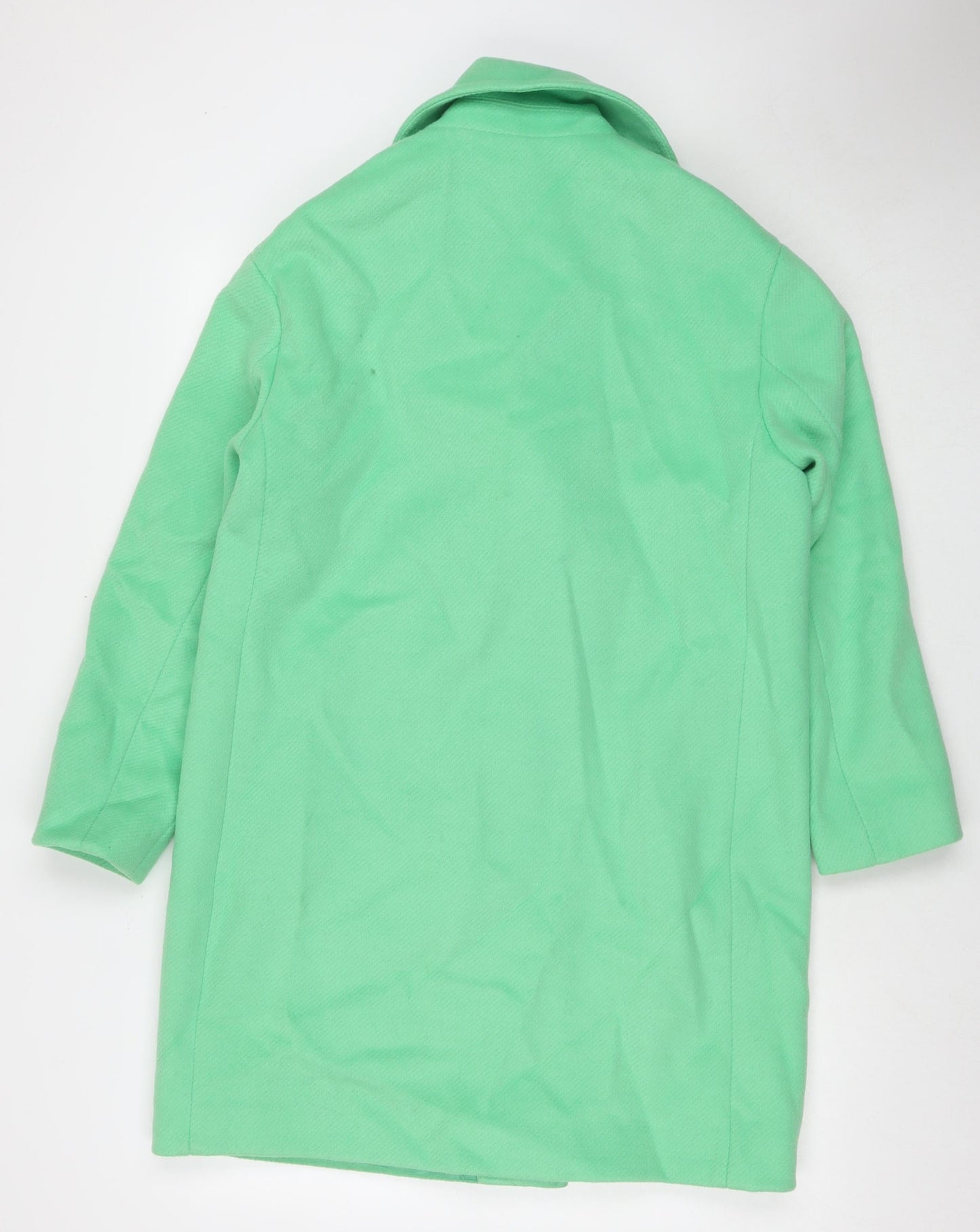 Marks and Spencer Womens Green Pea Coat Coat Size 12 Button
