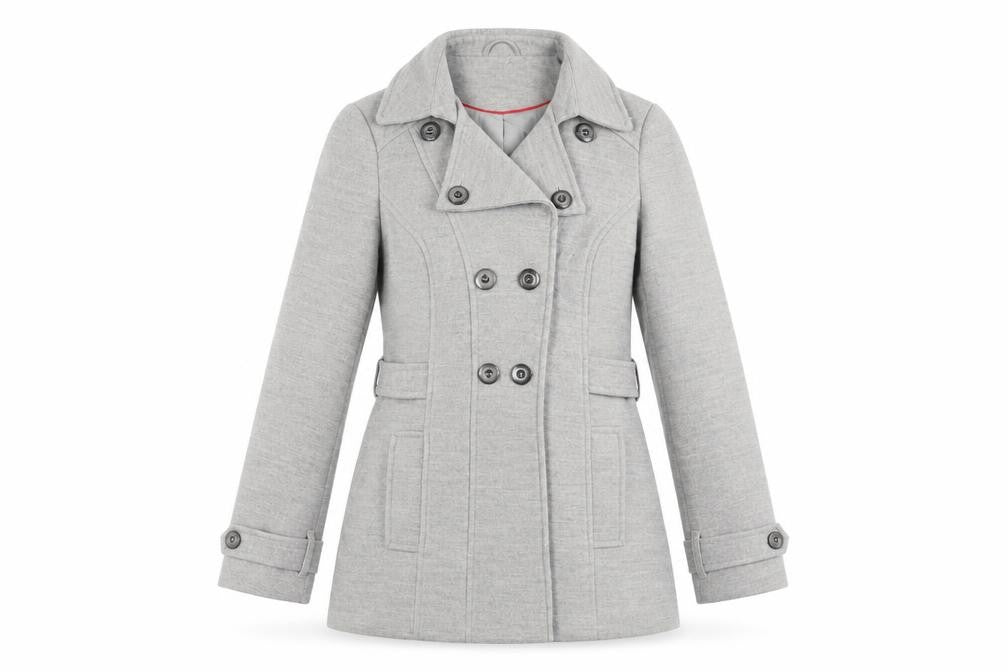 Dunnes Stores Womens Grey Pea Coat Coat Size 14 Button