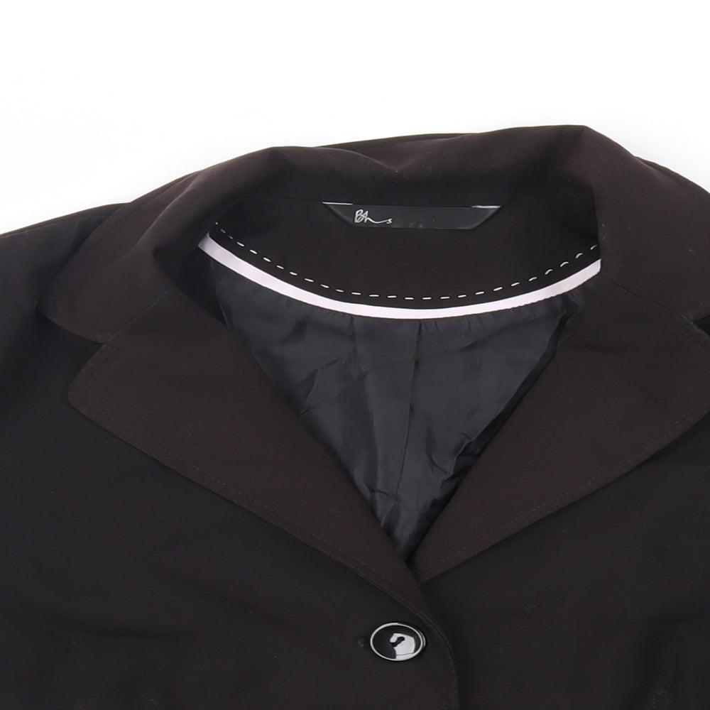 BHS Womens Black Jacket Blazer Size 16 Button