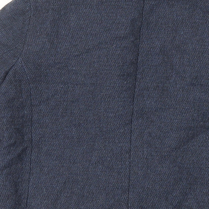 Zara Womens Blue Jacket Blazer Size S - Open