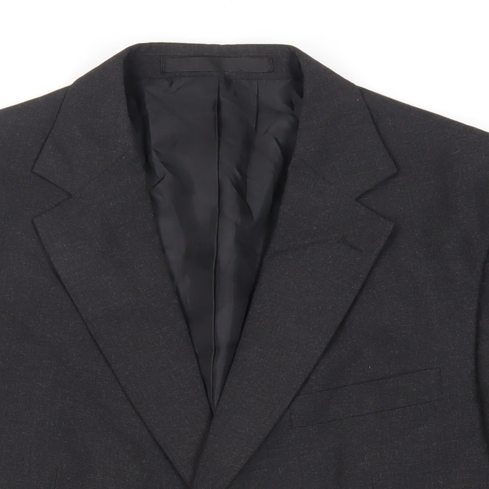 Marks and Spencer Mens Black Polyester Jacket Suit Jacket Size 40 Regular