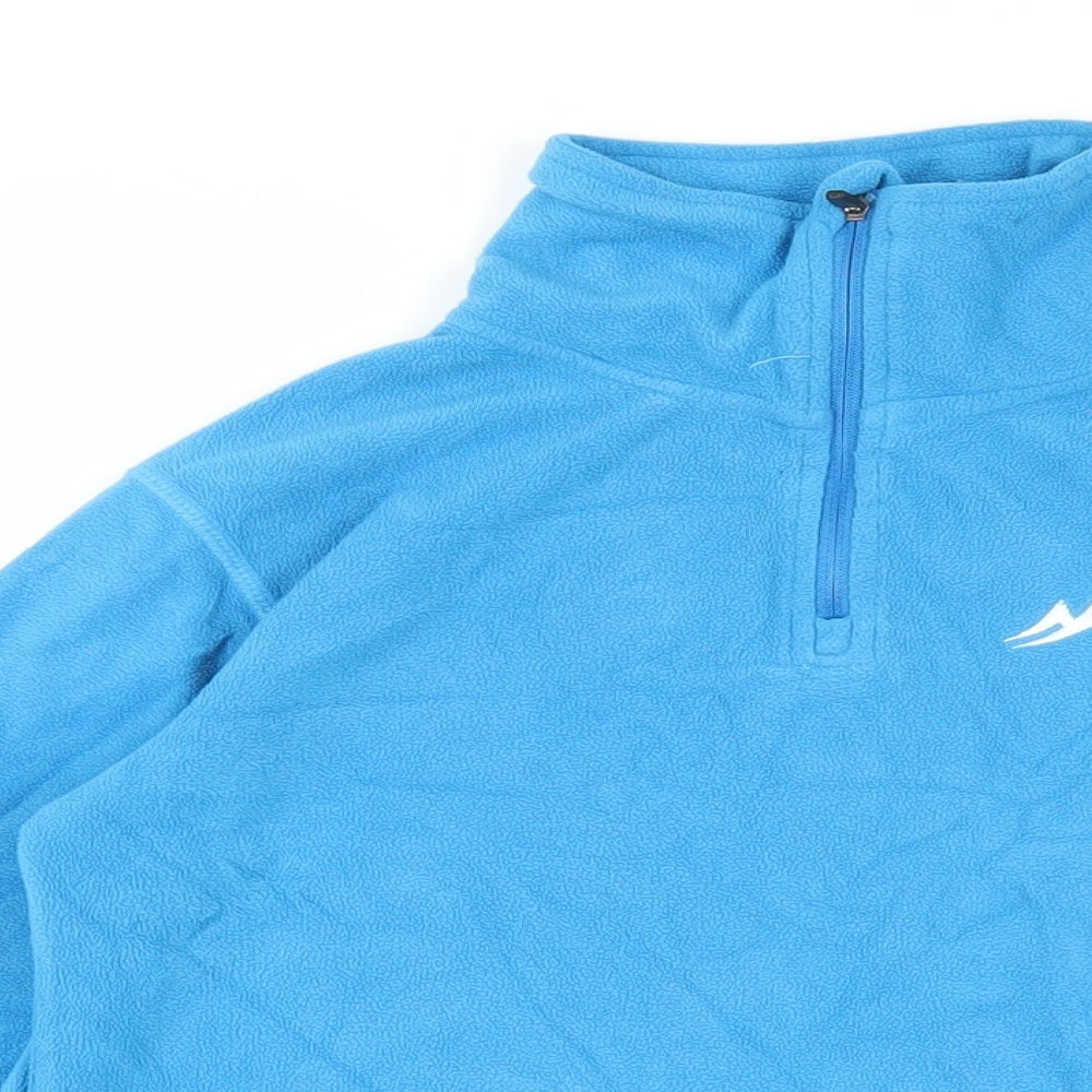 Ski Boys Blue Polyester Pullover Sweatshirt Size 9-10 Years Zip