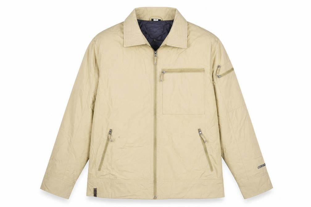 SCOTT Mens Beige Jacket Size XL Zip - Water Resistant