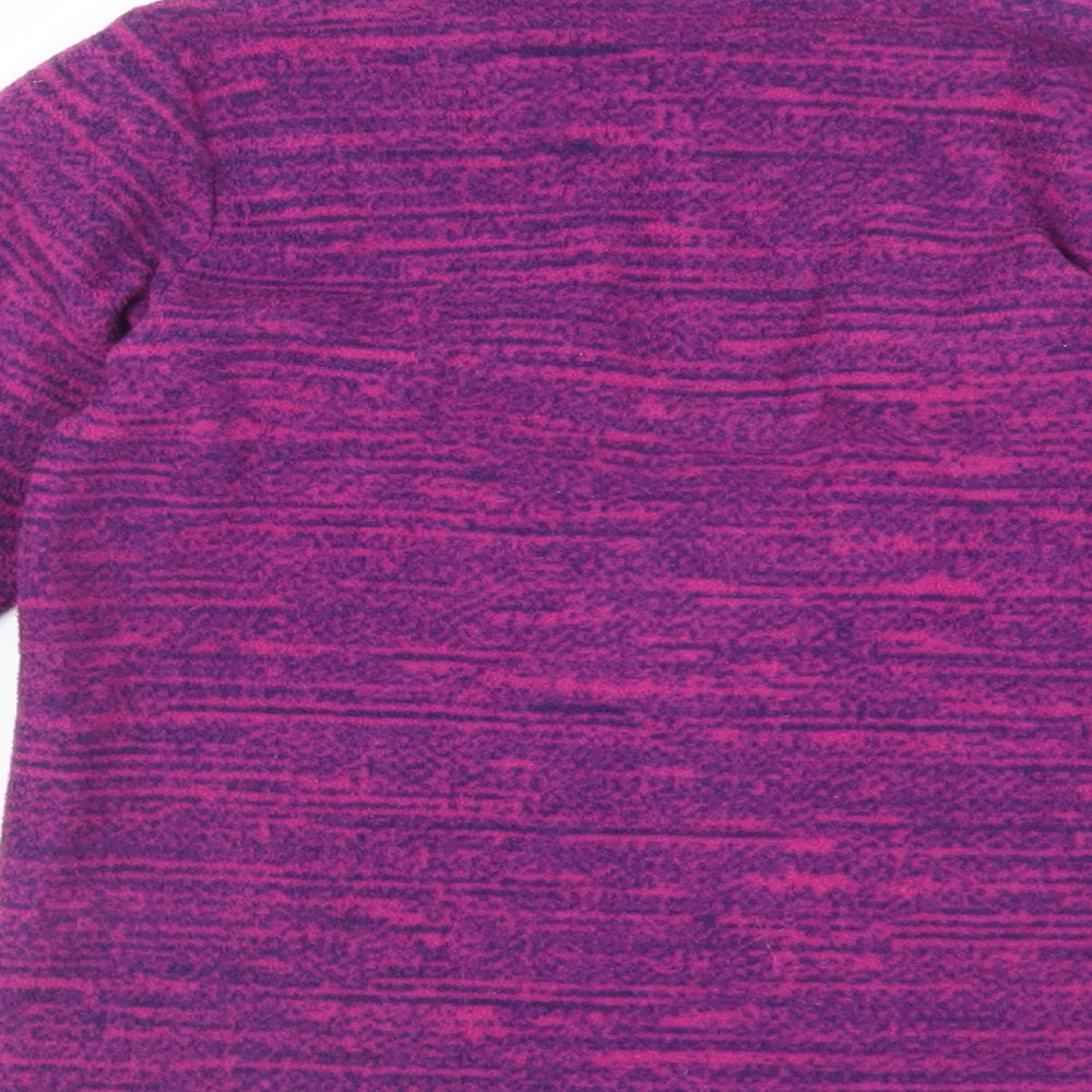 DECATHLON Girls Purple Polyester Pullover Sweatshirt Size 6 Years Zip