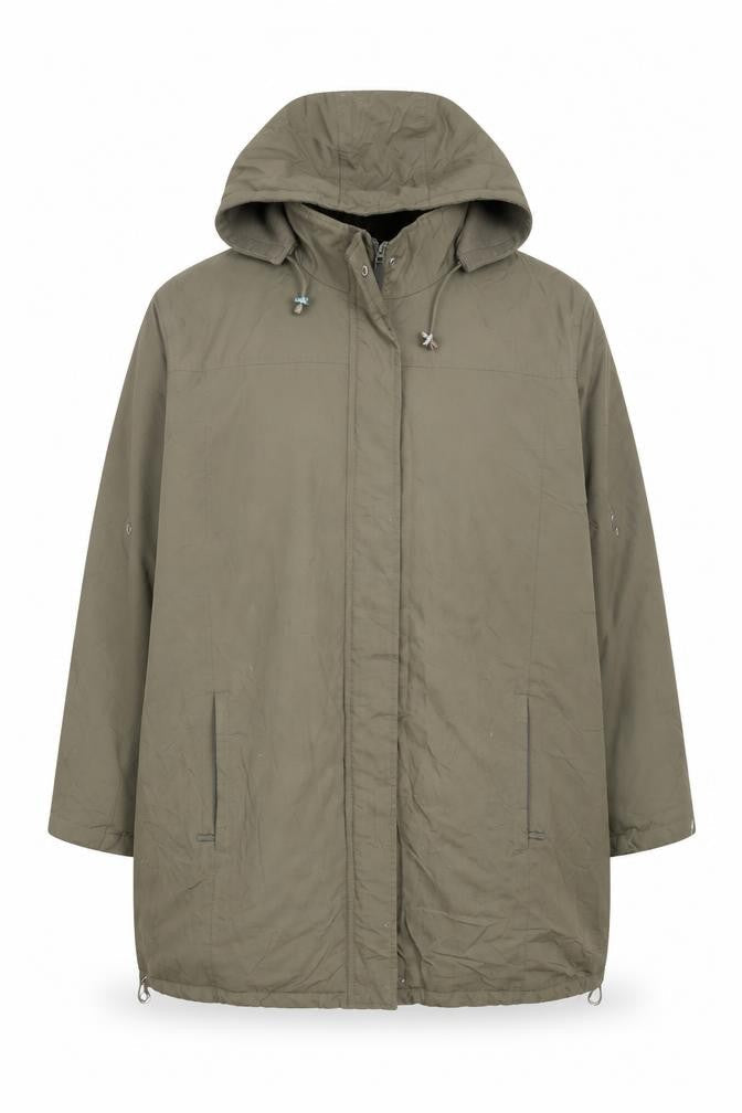 NuAge Womens Green Jacket Size 20 Zip - Hooded Zipped Pockets