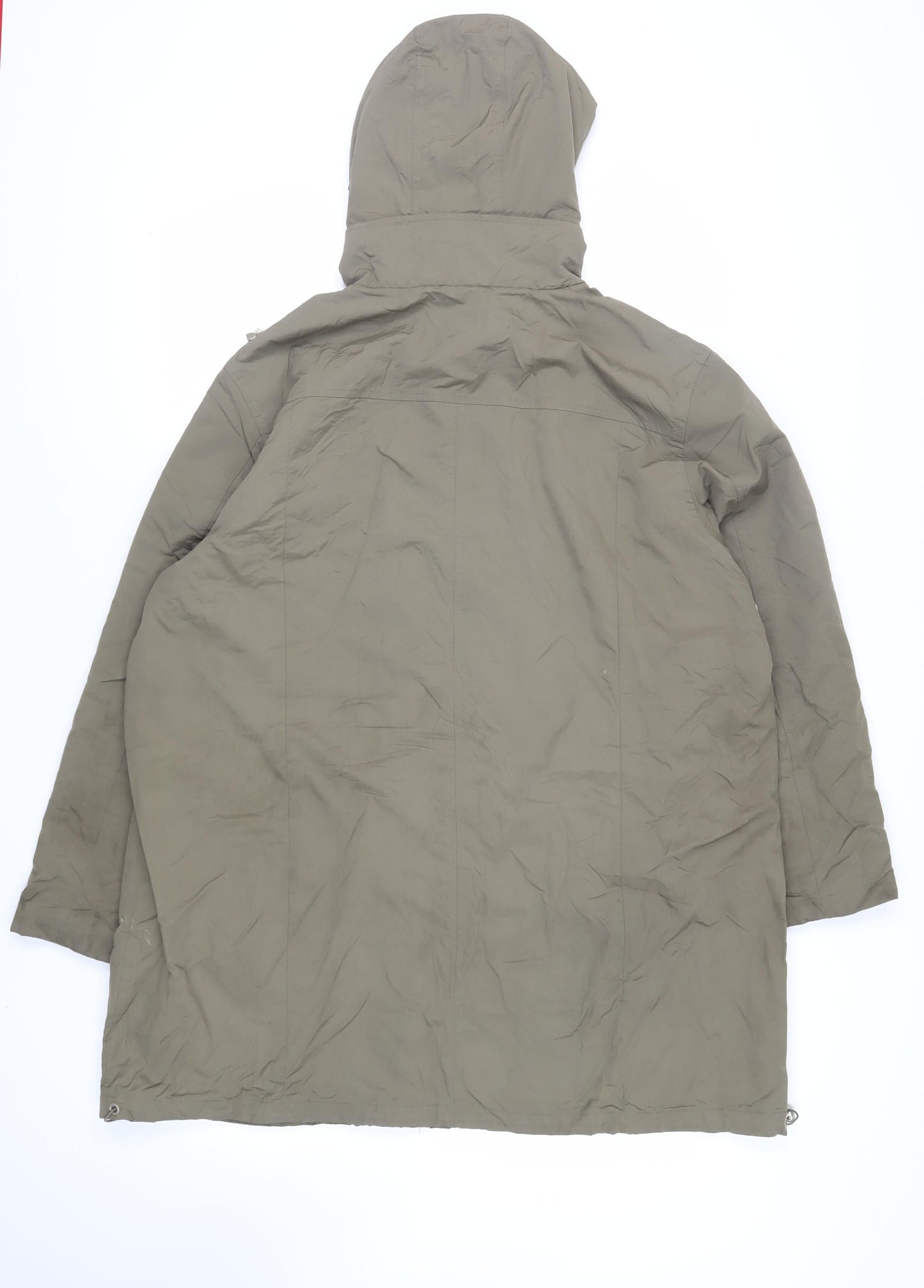 NuAge Womens Green Jacket Size 20 Zip - Hooded Zipped Pockets