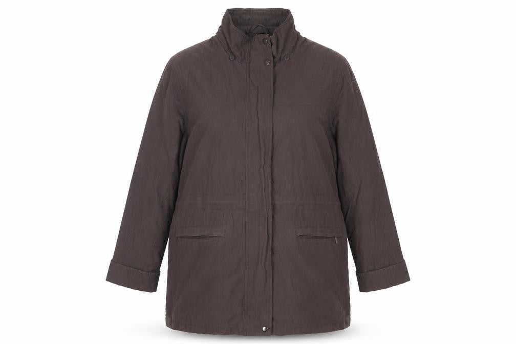 Debenhams Womens Brown Jacket Size 18 Zip - Zipped Pockets
