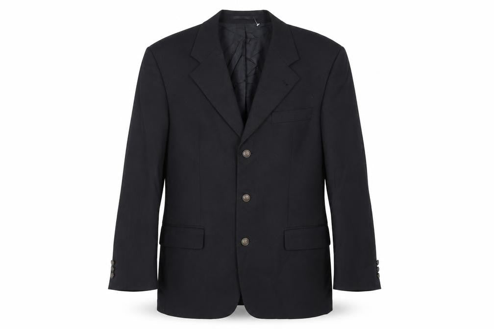 Canda Mens Black Polyester Jacket Blazer Size 38 Regular - Vintage