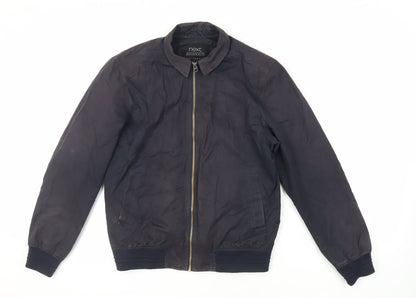 Next Mens Black Bomber Jacket Jacket Size M Zip