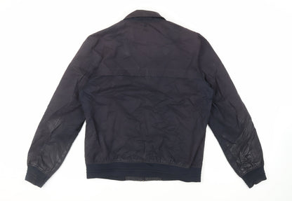 Next Mens Black Bomber Jacket Jacket Size M Zip