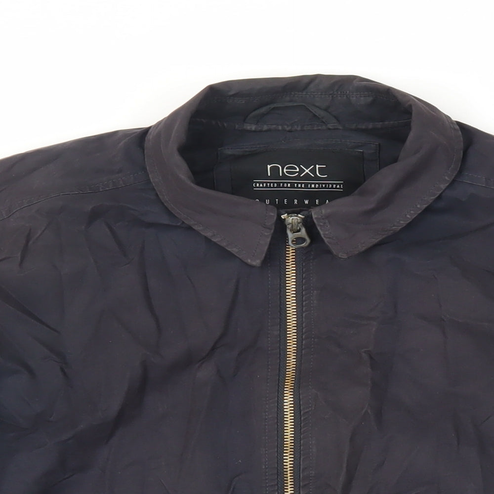 NEXT Mens Black Bomber Jacket Jacket Size M Zip
