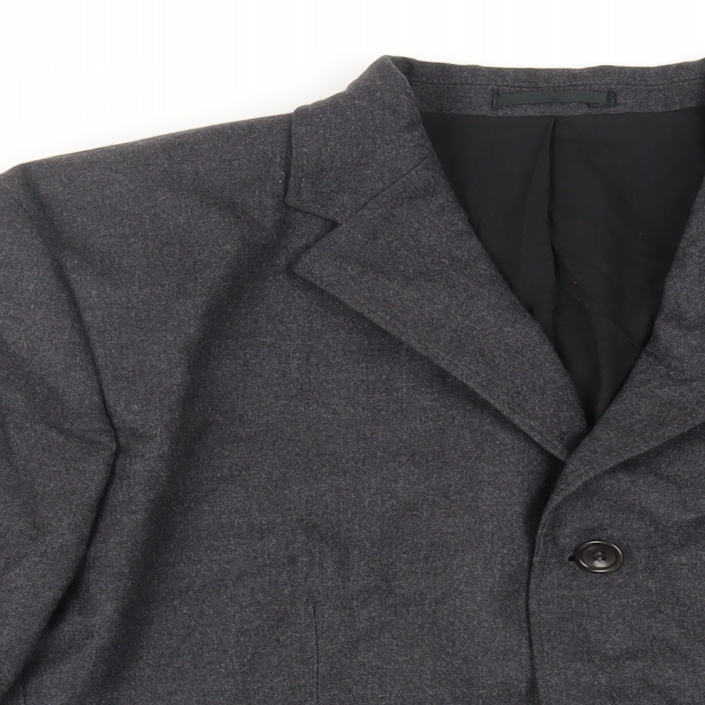 French Connection Mens Grey Wool Jacket Blazer Size 42 Regular