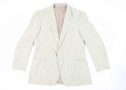 Preloved Honorbilt Mens Green Polyester Jacket Blazer Size 44 Regular - Front