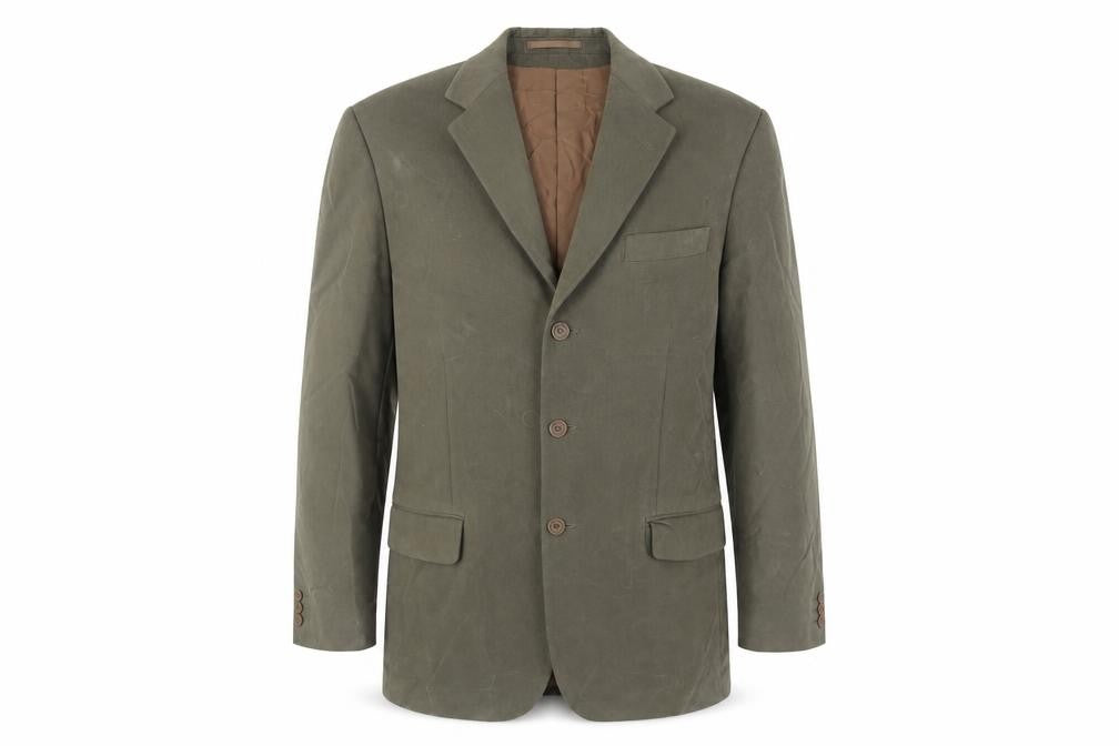 Mode Mens Green Cotton Jacket Blazer Size 40 Regular