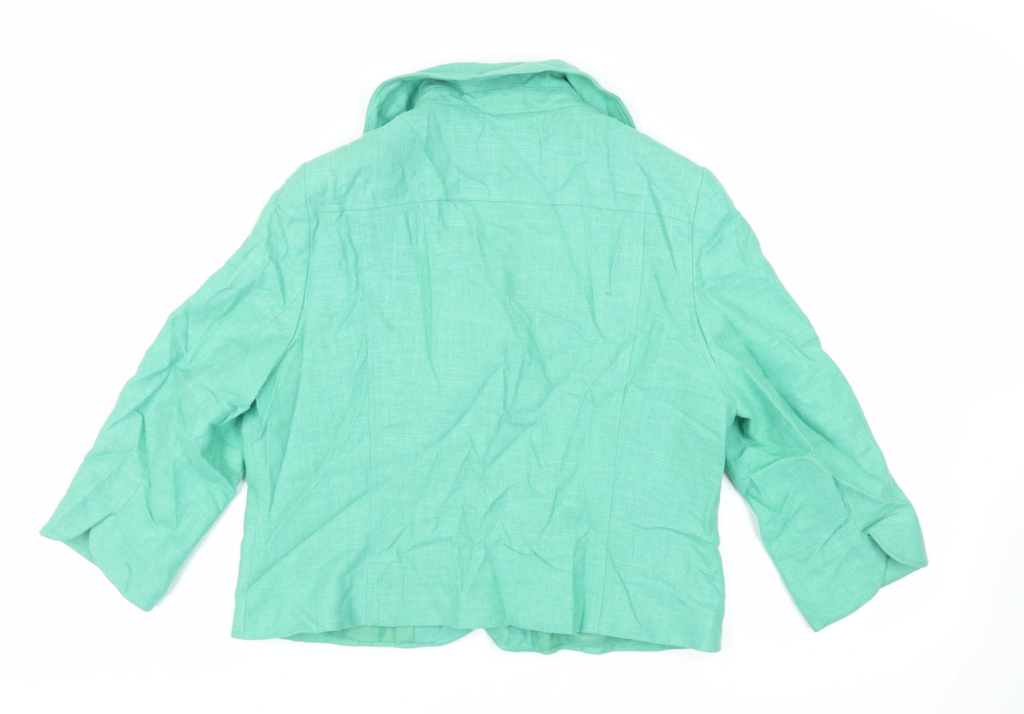 BHS Womens Green Jacket Blazer Size 18 Button