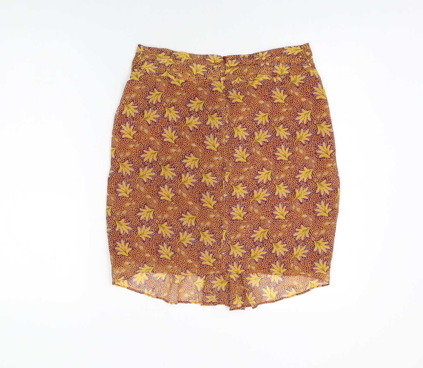 Sfera Womens Multicoloured Floral Polyester Mini Skirt Size M Zip
