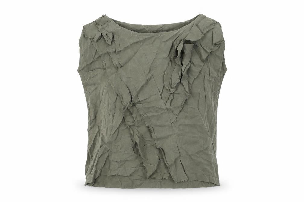 Very Womens Green Cupro Basic T-Shirt Size 10 Round Neck