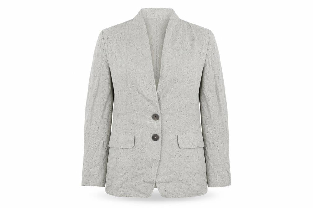Synonyme Womens Beige Jacket Size 12 Button