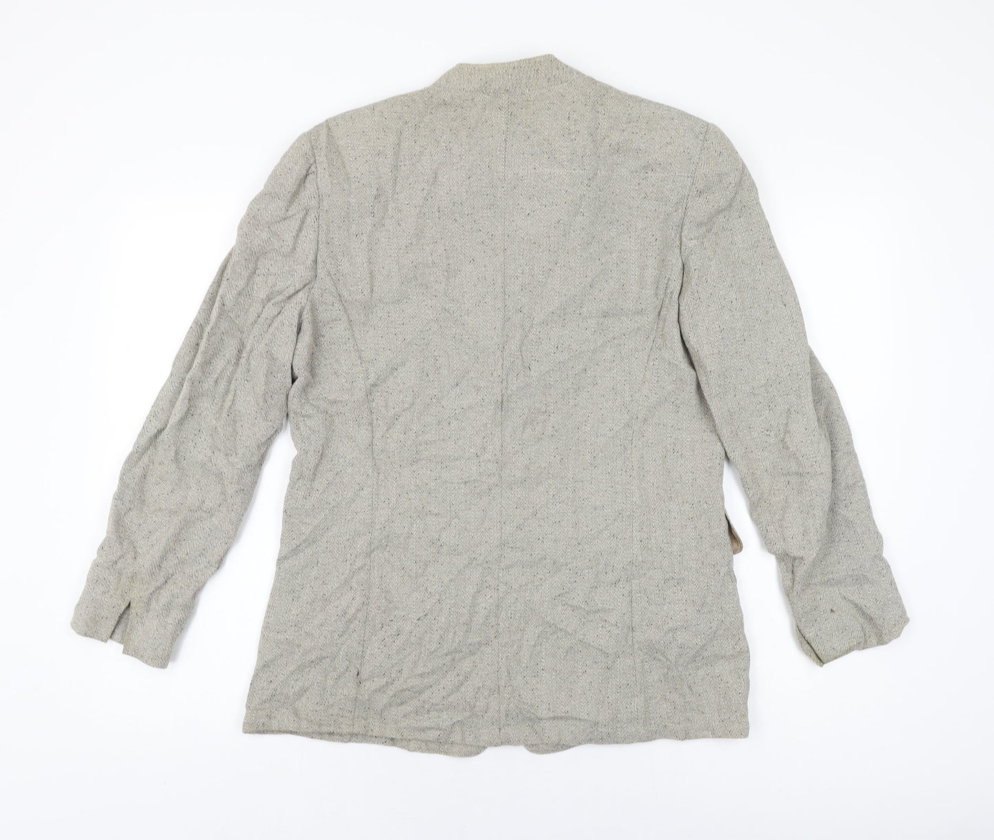 Synonyme Womens Beige Jacket Size 12 Button