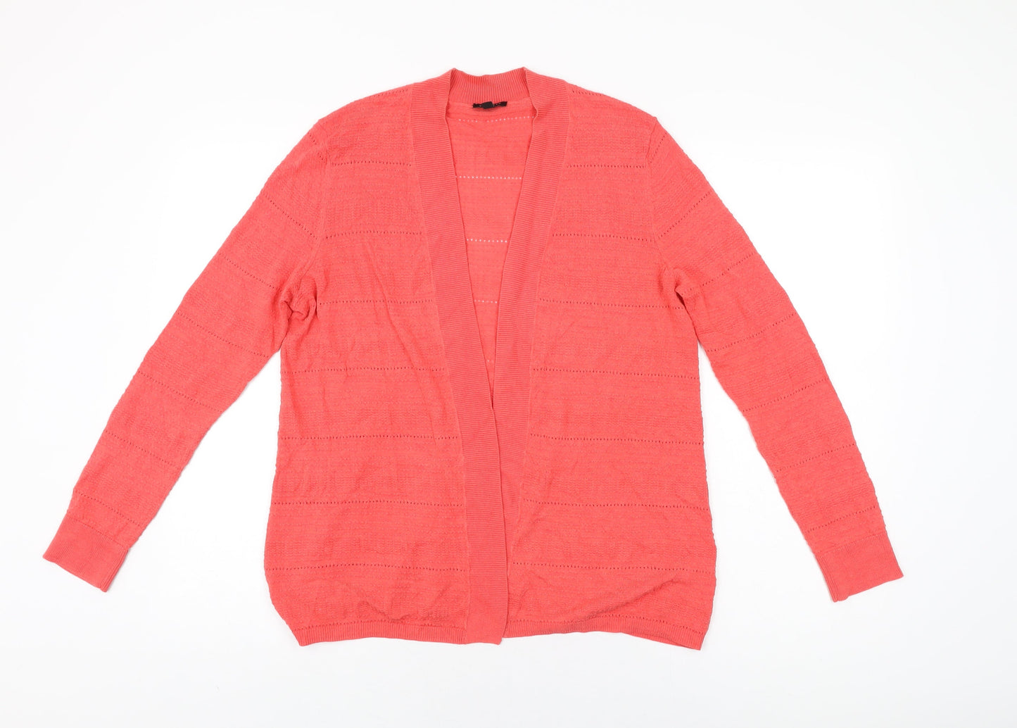 Talbots Womens Pink V-Neck Viscose Cardigan Jumper Size L