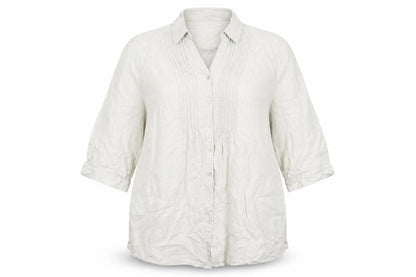 Isle Womens Beige Linen Basic Button-Up Size 18 Collared