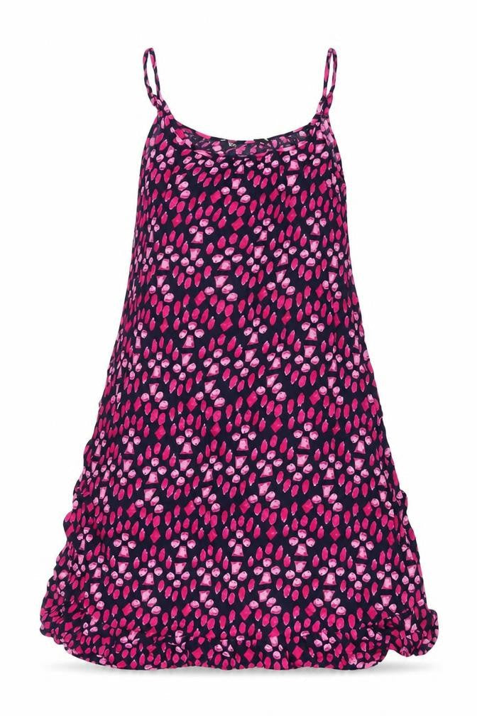 Bonmarché Womens Blue Geometric Viscose Shift Size 10 Round Neck Pullover