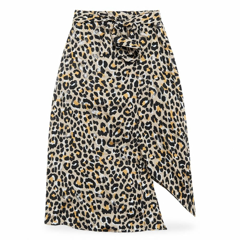 Love & Other Things Womens Brown Animal Print Polyester A-Line Skirt Size XS Zip - Leopard Print