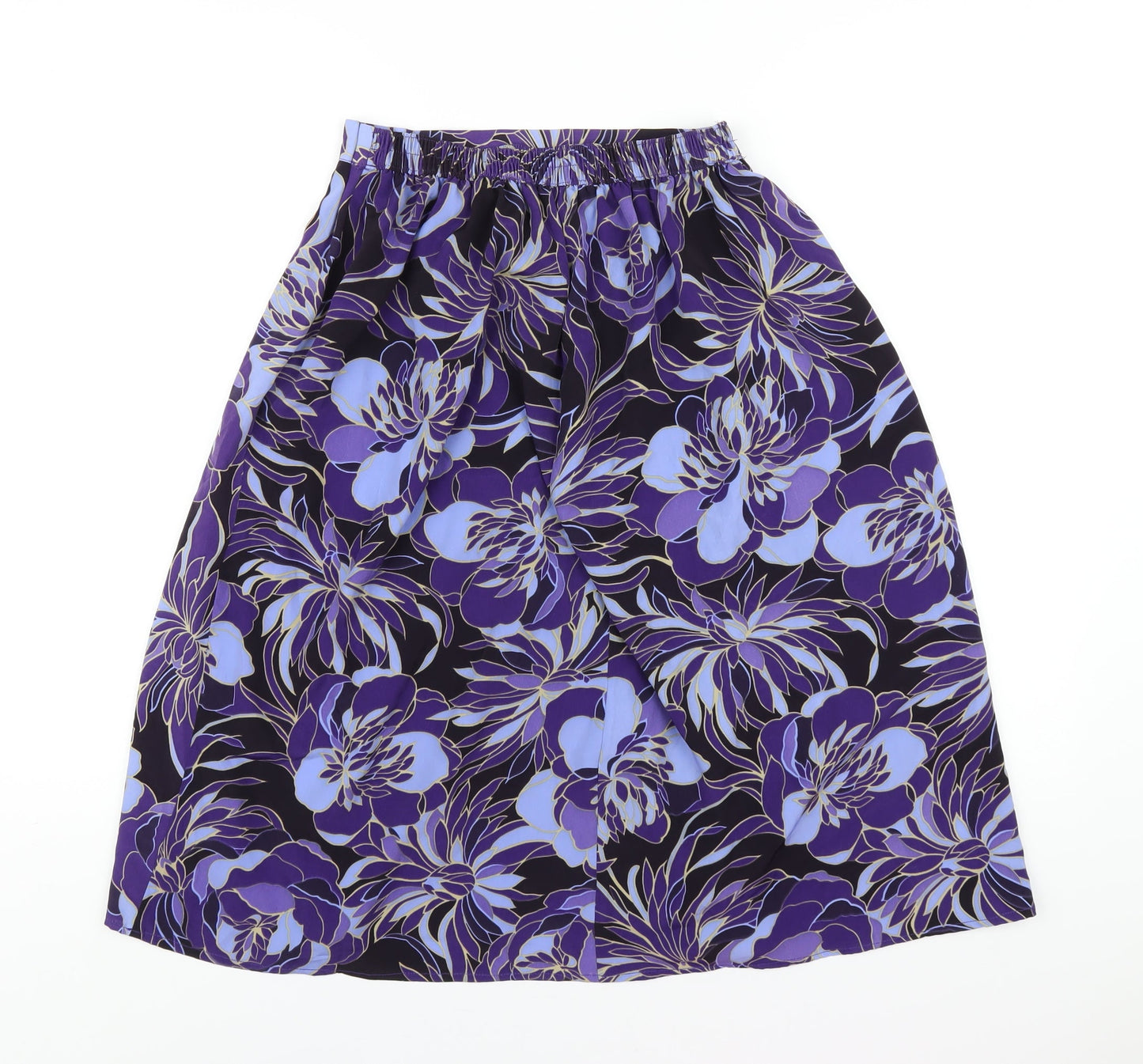 EWM Womens Purple Geometric Polyester A-Line Skirt Size 10