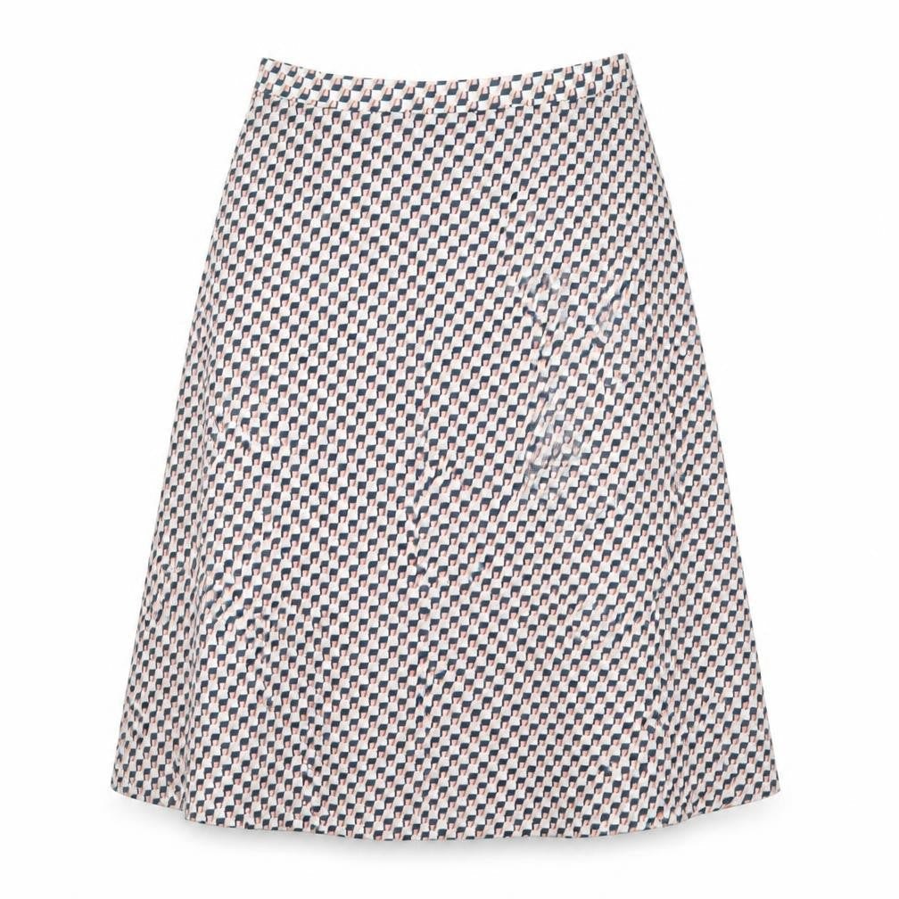 Marks & Spencer Womens Multicoloured Geometric Polyester A-Line Skirt Size 18