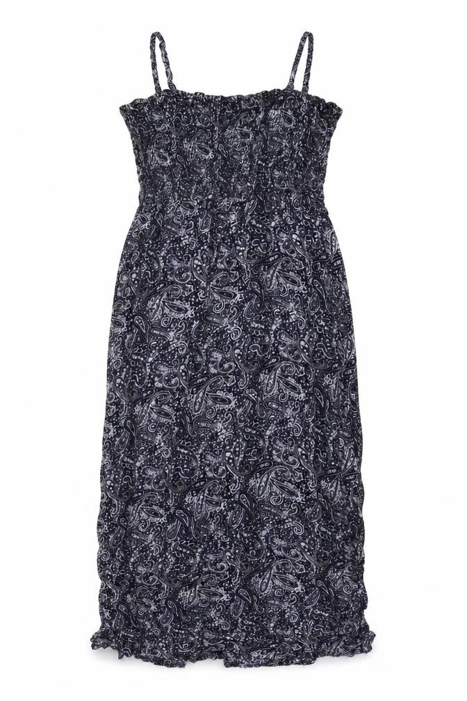 B.You Womens Blue Geometric Viscose A-Line Size 20 Square Neck Pullover