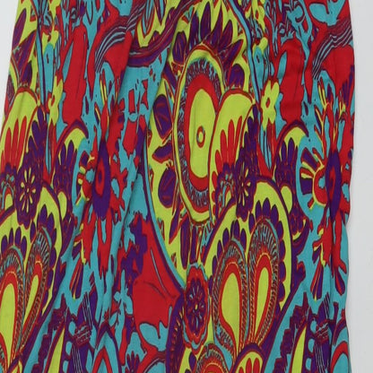 Next Womens Multicoloured Geometric Viscose Maxi Size 12 Off the Shoulder Pullover