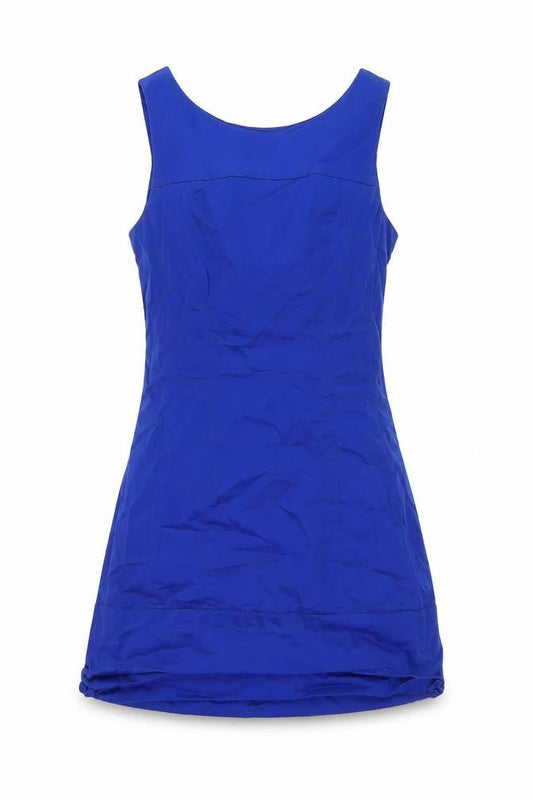 Blanco Womens Blue Polyester Mini Size S Round Neck Zip