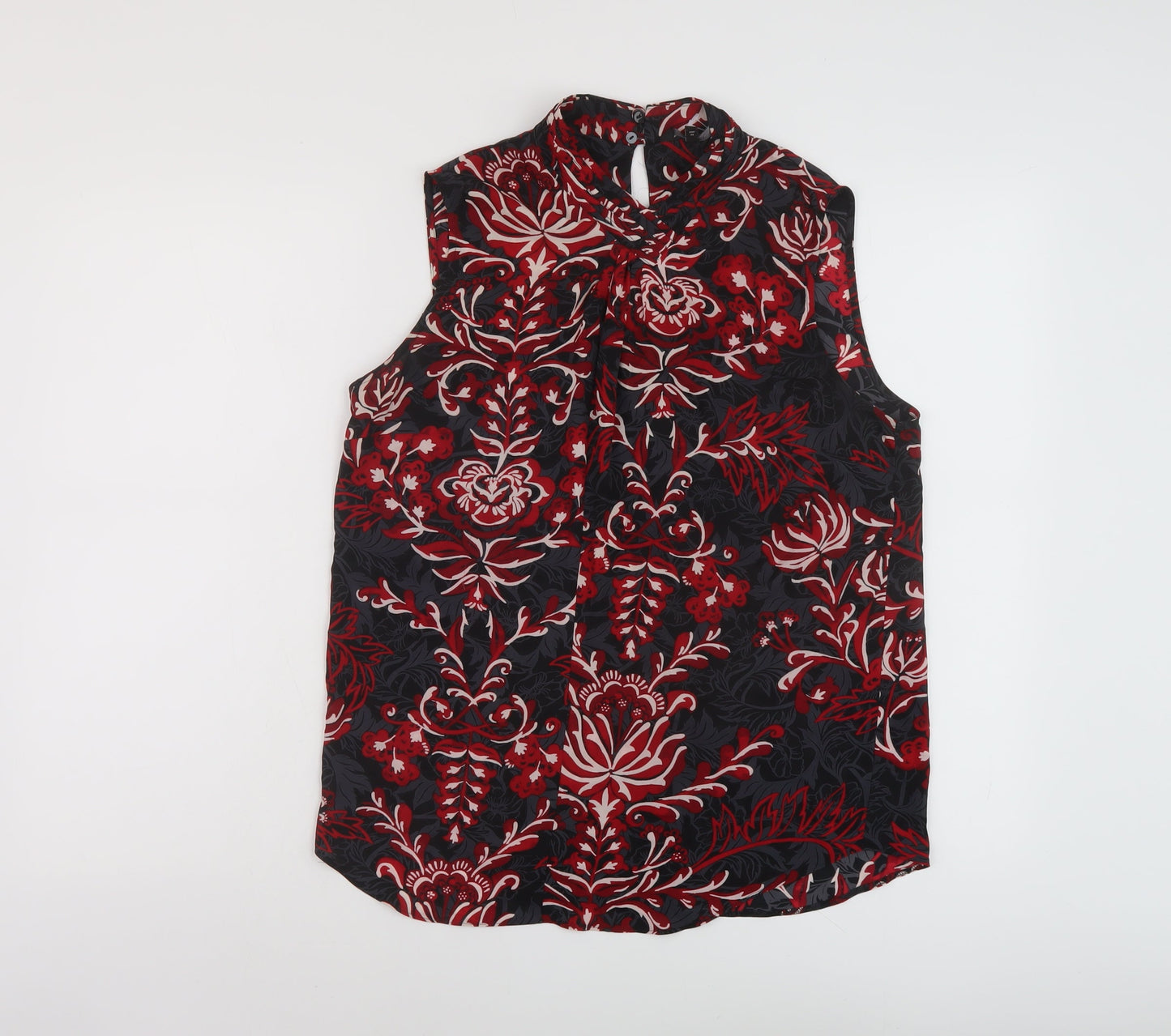 Nexty Womens Multicoloured Geometric Polyester Basic Tank Size 12 Mock Neck