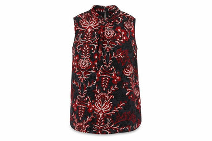 Next Womens Multicoloured Geometric Polyester Basic Tank Size 12 Mock Neck