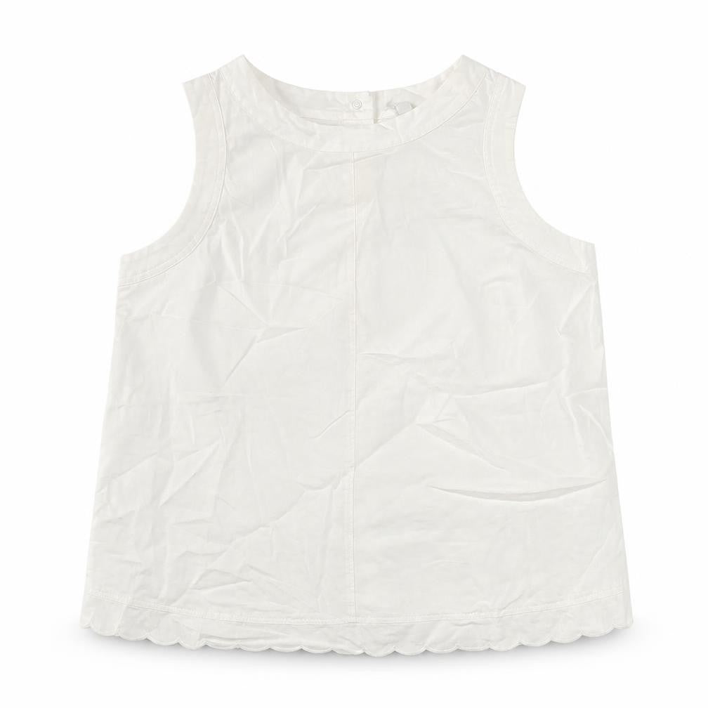Marks & Spencer Womens White Cotton Basic Tank Size 14 Round Neck