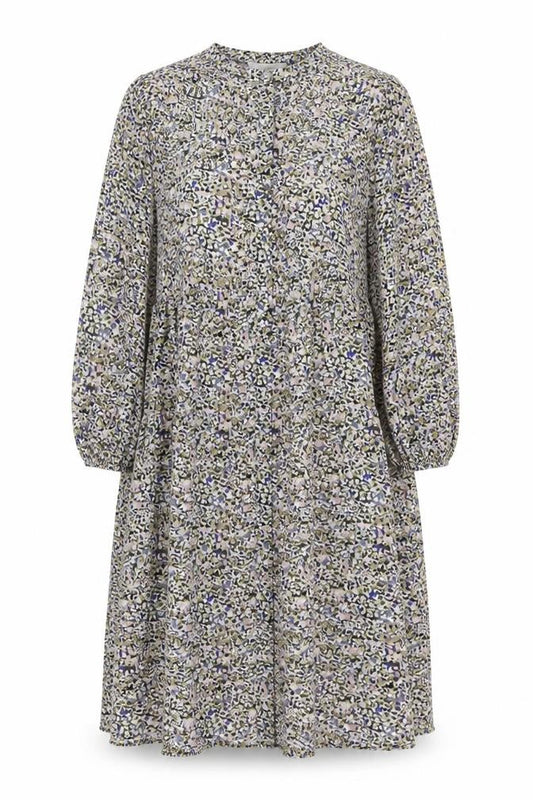 Marks and Spencer Womens Multicoloured Floral Viscose A-Line Size 10 V-Neck Button