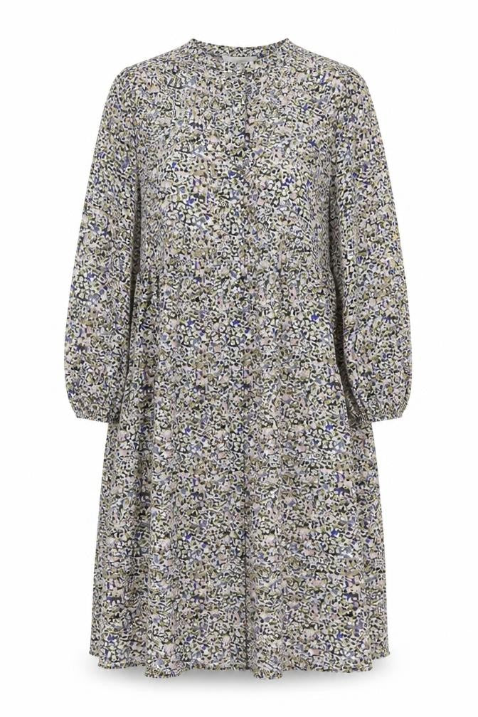Marks & Spencer Womens Multicoloured Floral Viscose A-Line Size 10 V-Neck Button