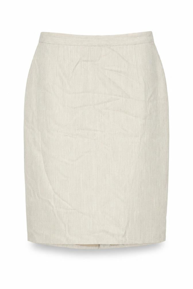 St Michael Womens Beige Polyester Straight & Pencil Skirt Size 10 Zip